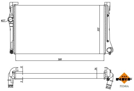 53248A CHŁODNICA FIAT PUNTO 1.3D 00- NRF подбор по vin на Brocar