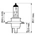 13342MDB1 Автолампа Philips 13342MDB1 MasterDuty H4 P43t-38 70 W 75 W прозрачная PHILIPS підбір по vin на Brocar