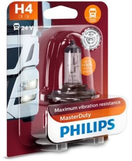 13342MDB1 Автолампа Philips 13342MDB1 MasterDuty H4 P43t-38 70 W 75 W прозрачная PHILIPS підбір по vin на Brocar