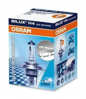 62204 Автолампа Osram 62204 Off-Road H4 P43t 90 W 100 W прозора OSRAM підбір по vin на Brocar