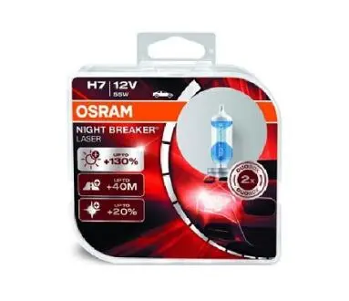 64210NBLHCB Автолампа Osram 64210NBL-HCB Night Breaker Laser H7 PX26d 55 W прозоро-блакитна OSRAM підбір по vin на Brocar