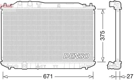 DRM40029 Радіатор HONDA Civic \&#039;\&#039;1,8 &quot;05-12 DENSO підбір по vin на Brocar