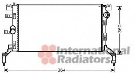 43002415 Радиатор охлаждения RENAULT LAGUNA 10/07>15 (выр-во Van Wezel) VAN WEZEL подбор по vin на Brocar
