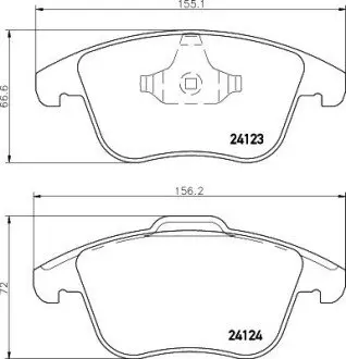 NP5077 Колодки тормозные дисковые передние Ford Galaxy (06-15)/Mondeo (07-15)/S-Max (06-14)/Citroen C5(01-)/Peugeot 407 SW (04-10) (NP5077) NISSHINBO NISSHINBO подбор по vin на Brocar