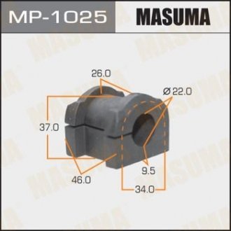 MP1025 Втулка стабилизатора переднего Mitsubishi ASX (10-), Eclipse Cross (18-), Lancer (08-15), Outlander (08-) (Кратно 2 шт) (MP1025) Masuma MASUMA підбір по vin на Brocar