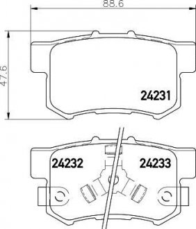 NP8037 Колодки тормозные дисковые задние Honda Accord 2.0, 2.2, 2.4 (02-), Civic VII (01-05)/Suzuki SX-4 1.6. 2.0 (06-) (NP8037) NISSHINBO NISSHINBO подбор по vin на Brocar