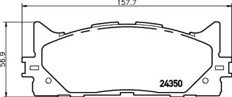NP1015 Гальмівні колодки DAIHATSU/LEXUS/TOYOTA Altis/ES/Avalon/Camry "F "01>> NISSHINBO підбір по vin на Brocar