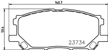 NP1062 Колодки тормозные дисковые передние Lexus RX 270,350, 400h, 450h (08-)/Toyota Prius Hybrid 1.5 (03-09) (NP1062) NISSHINBO NISSHINBO підбір по vin на Brocar