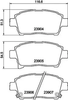 NP1054 Колодки тормозные дисковые передние Toyota Corolla 1.5, 1.8 (02-07),Yaris 1.0, 1.3, 1.5, 1.8 (99-05) (NP1054) NISSHINBO NISSHINBO подбор по vin на Brocar