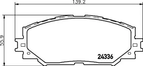 NP1019 Гальмівні колодки LEXUS/SUBARU/TOYOTA HS/Trezia/Corolla/Rav4 "F "04>> NISSHINBO підбір по vin на Brocar