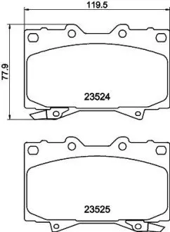 NP1018 Гальмівні колодки TOYOTA Land Cruiser 4.2 D, 4.5i 24V 00 NISSHINBO підбір по vin на Brocar