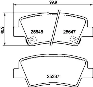 NP6036 Гальмівні колодки HYUNDAI/KIA Grandeur/Optima "R "10>> NISSHINBO підбір по vin на Brocar