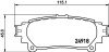 NP1111 Колодки гальмівні дискові задні Lexus 270, 350, 450h (08-15)/Toyota Highlander 2.0, 3.5 (15-) (NP1111) NISSHINBO NISSHINBO підбір по vin на Brocar