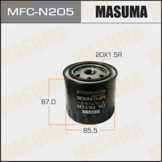MFCN205 Фільтр масляний Nissan Pathfinder (10-14)/ Renault Laguna III (08-15), Scenic III (09-16) 3.0 D (MFCN205) MASUMA MASUMA підбір по vin на Brocar