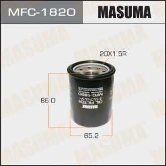 MFC1820 Фільтр масляний Honda Accord (03-12; 17-), Civic (02-10), CR-V (03-), Fit (04-), Pilot (09-15) (MFC1820) MASUMA MASUMA підбір по vin на Brocar