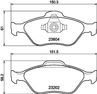 NP5008 Колодки гальмівні дискові передні Mazda2 1.3, 1.4, 1.6 (03-)/Ford Fusion 1.4, 1.6 (04-12) (NP5008) NISSHINBO NISSHINBO підбір по vin на Brocar