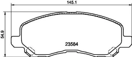 NP3009 Гальмівні колодки CITROEN/MITSUBISHI/ PEUGEOT C4/Lancer/Outlander/4008 "F "96>> NISSHINBO підбір по vin на Brocar
