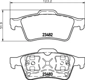 NP2072 Колодки тормозные дисковые задние Renault Laguna II, Megane II 1.6, 1.8, 1.9, 2.0 (01-09) (NP2072) NISSHINBO NISSHINBO подбор по vin на Brocar