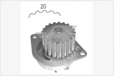 WP17 Насос водяний Citroen Xsara/Nissan Micra/Peugeot 205, 306, 309, 405 1.4; 1.5D; 1.6 (91-) (WP17) Hutchinson HUTCHINSON підбір по vin на Brocar