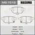 MS1519 Колодка гальмівна задня Toyota Auris (08-12), Corolla (08-16), Prius (09-), Yaris (05-10) (MS1519) MASUMA MASUMA підбір по vin на Brocar