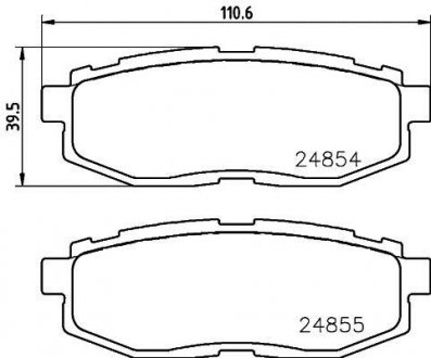 NP7013 Колодки тормозные дисковые задние Subaru Forester 2.0 (13-19), Tribeca 3.0, 3.6 (06-14) (NP7013) NISSHINBO NISSHINBO подбор по vin на Brocar