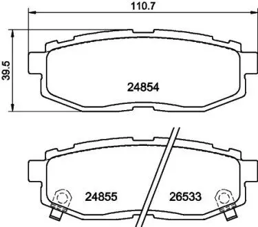NP7013 Колодки тормозные дисковые задние Subaru Forester 2.0 (13-19), Tribeca 3.0, 3.6 (06-14) (NP7013) NISSHINBO NISSHINBO подбор по vin на Brocar