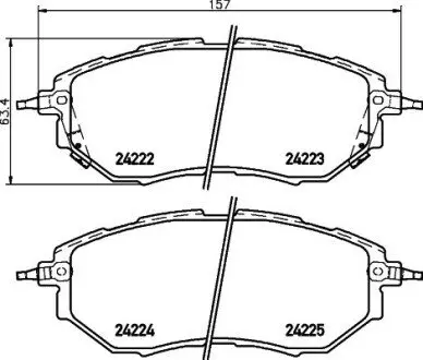 NP7008 Колодки тормозные дисковые передние Subaru Forester, Legacy, Outback 2.0, 2.5 3.0 (07-) (NP7008) NISSHINBO NISSHINBO подбор по vin на Brocar