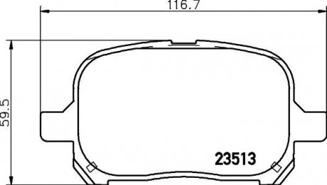 NP1033 Колодки тормозные дисковые передние Toyota Camry 2.4, 3.0 (01-06)/Lexus RX 300 (00-03) (NP1033) NISSHINBO NISSHINBO подбор по vin на Brocar