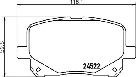 NP1065 Колодки гальмівні дискові передні Lexus RX 300(00-03)/Toyota Camry 2.4, 3.0 (01-06) (NP1065) NISSHINBO NISSHINBO підбір по vin на Brocar