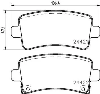 NP6038 Гальмівні колодки OPEL Insignia "R "08>> NISSHINBO підбір по vin на Brocar