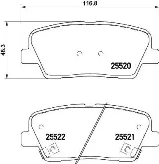 NP6083 Гальмівні колодки HYUNDAI/KIA Santa Fe/Sorento "R "10>> NISSHINBO підбір по vin на Brocar