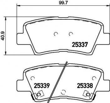 NP6020 Колодки тормозные дисковые задние Kia Soul/Hyundai Sonata 1.6, 2.0, 2.4, 3.0 (05-) (NP6020) NISSHINBO NISSHINBO підбір по vin на Brocar
