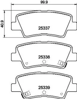 NP6020 Гальмівні колодки HYUNDAI/KIA Accent/i20/i30/i40/Ceed/Cerato/Rio \'\'R NISSHINBO підбір по vin на Brocar
