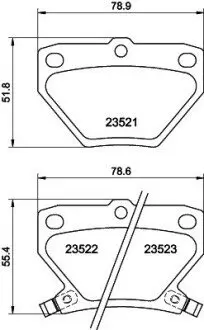 NP1032 Колодки гальмівні дискові задні Toyota Yaris, Corolla 1.3, 1.4, 1.5, 1.6 (01-05) (NP1032) NISSHINBO NISSHINBO підбір по vin на Brocar