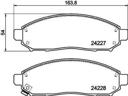 NP2020 Колодки гальмівні дискові передні Nissan Pathfinder, Navara 2.0, 2.5, 3.0 (05-) (NP2020) NISSHINBO NISSHINBO підбір по vin на Brocar