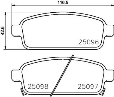 NP6055 Колодки тормозные дисковые задние Chevrolet Aveo T300, Cruze 1.4, 1.6, 1.8 (09-) (NP6055) NISSHINBO NISSHINBO подбор по vin на Brocar