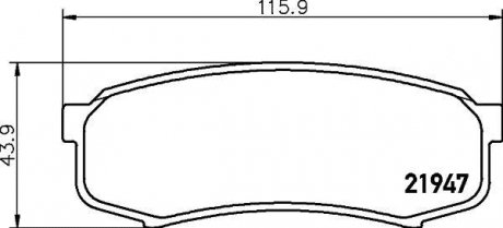 NP1008 Колодки тормозные дисковые задние Toyota Land Cruiser 2.7, 3.0, 3.5, 4.2 (03-10) (NP1008) NISSHINBO NISSHINBO підбір по vin на Brocar