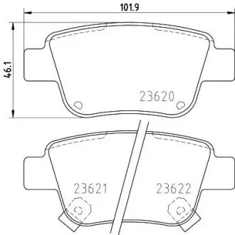 NP1031 Гальмівні колодки TOYOTA Avensis/Corolla/Verso \'\'R \'\'>>06 NISSHINBO підбір по vin на Brocar