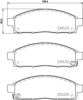 NP3016SC Колодки тормозные дисковые передние Strong Ceramic Mitsubishi L200 2.5 (05-) (NP3016SC) NISSHINBO NISSHINBO подбор по vin на Brocar