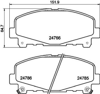 NP8035 Колодки гальмівні передні дискові Honda Accord VIII 2.0, 2.4 універсал (08-) (NP8035) NISSHINBO NISSHINBO підбір по vin на Brocar