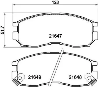 NP3017 Гальмівні колодки MITSUBISHI Galant/Lancer "F "87-04 NISSHINBO підбір по vin на Brocar