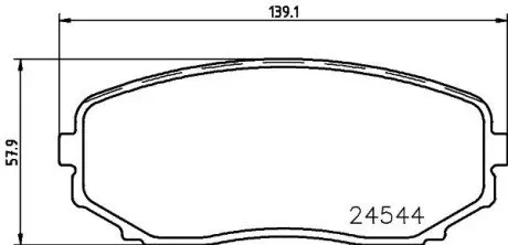 NP5015 Гальмівні колодки FORD /LINCOLN/MAZDA Edge/MKX/CX-7/CX-9 "F "06>> NISSHINBO підбір по vin на Brocar