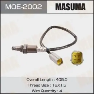 MOE2002 Датчик кислорода (лямбда-зонд) Nissan X-Trail (07-10) / Renault Koleos (08-16) (MOE2002) MASUMA MASUMA подбор по vin на Brocar