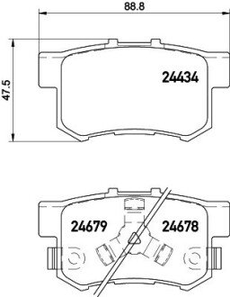 NP8036 Колодки тормозные дисковые задние Honda Accord VIII 2.0, 2.4 универсал (08-) (NP8036) NISSHINBO NISSHINBO підбір по vin на Brocar