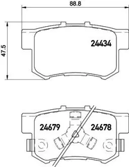 NP8036 Колодки тормозные дисковые задние Honda Accord VIII 2.0, 2.4 универсал (08-) (NP8036) NISSHINBO NISSHINBO підбір по vin на Brocar