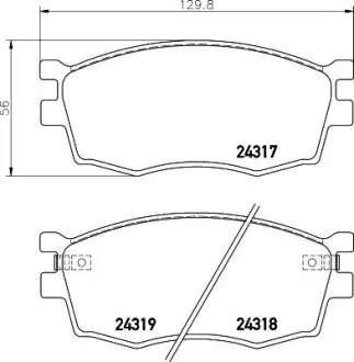 NP6008 Гальмівні колодки HYUNDAI/KIA Accent/Pride/Rio "F "00>> NISSHINBO підбір по vin на Brocar