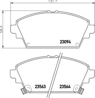 NP8028 Гальмівні колодки HONDA Accord 2.0i,2.3i -03 NISSHINBO підбір по vin на Brocar