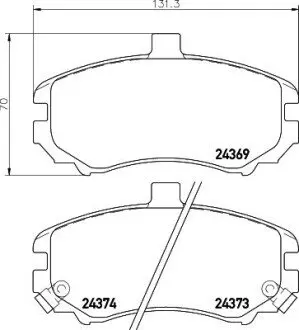 NP6079 Колодки гальмівні дискові передні Hyundai Elantra 1.6, 1.8, 2.0 (00-06) (NP6079) NISSHINBO NISSHINBO підбір по vin на Brocar