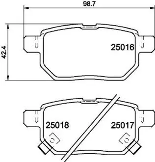 NP1071 Гальмівні колодки TOYOTA Prius/Corolla/Yaris "R "07>> NISSHINBO підбір по vin на Brocar