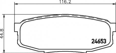 NP1064 Колодки тормозные дисковые задние Toyota Land Cruiser 4.5, 4.6, 4.7 (08-) (NP1064) NISSHINBO NISSHINBO подбор по vin на Brocar
